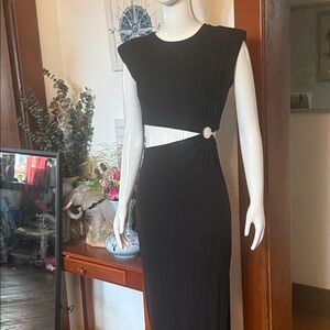 FORE  size small Elegant Black Cut-Out Dress